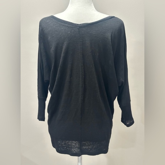 Eileen Fisher Women’s Long Sleeve V-Neck Linen Blouse Size PM - Picture 3 of 6